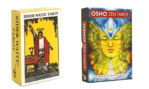 Tarot cards with book